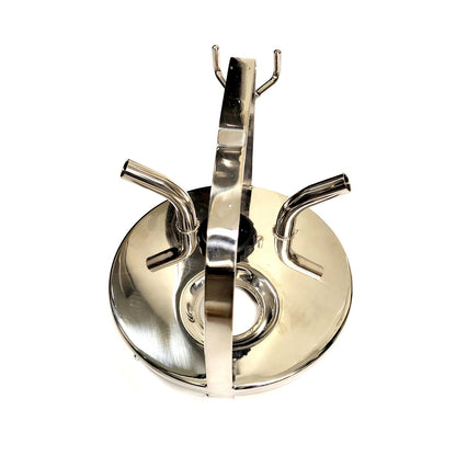 Rostfritt lock 148mm - Med 2 utgångar + pulsatorplats