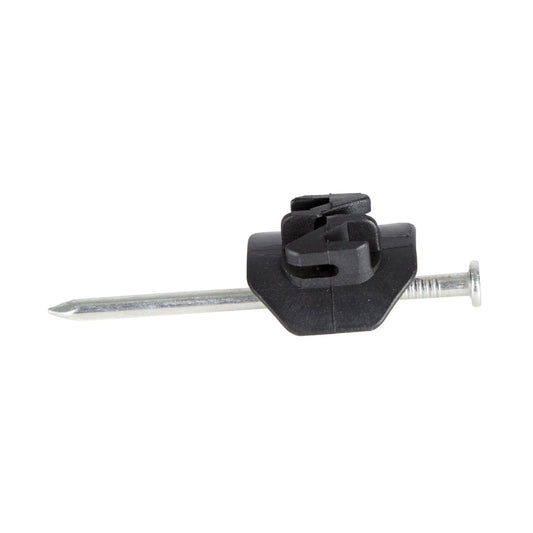 Spikisolator med 7 cm spik i 50-pack för tråd och polytråd