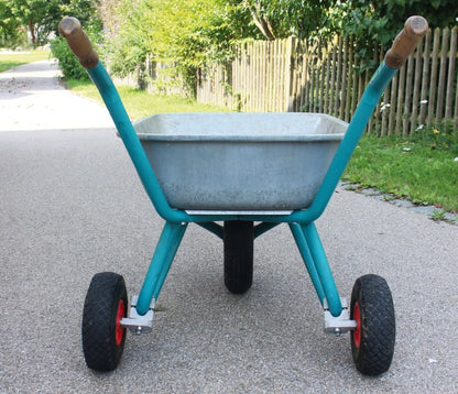 Stödhjul skottkärra