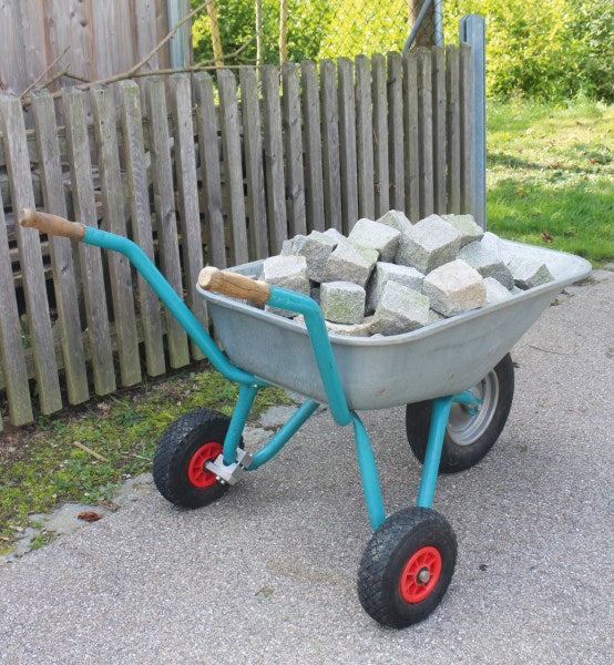Stödhjul skottkärra