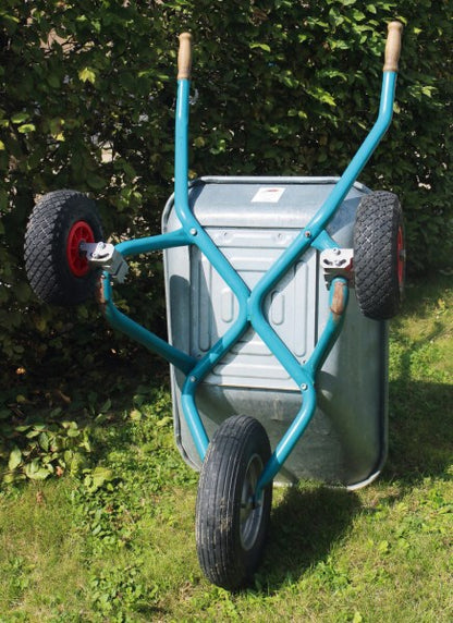 Stödhjul skottkärra