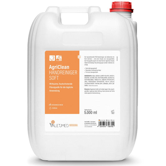 AgriClean Soft handrengörning - 5L Effektiv och skonsam professionell flytande tvål